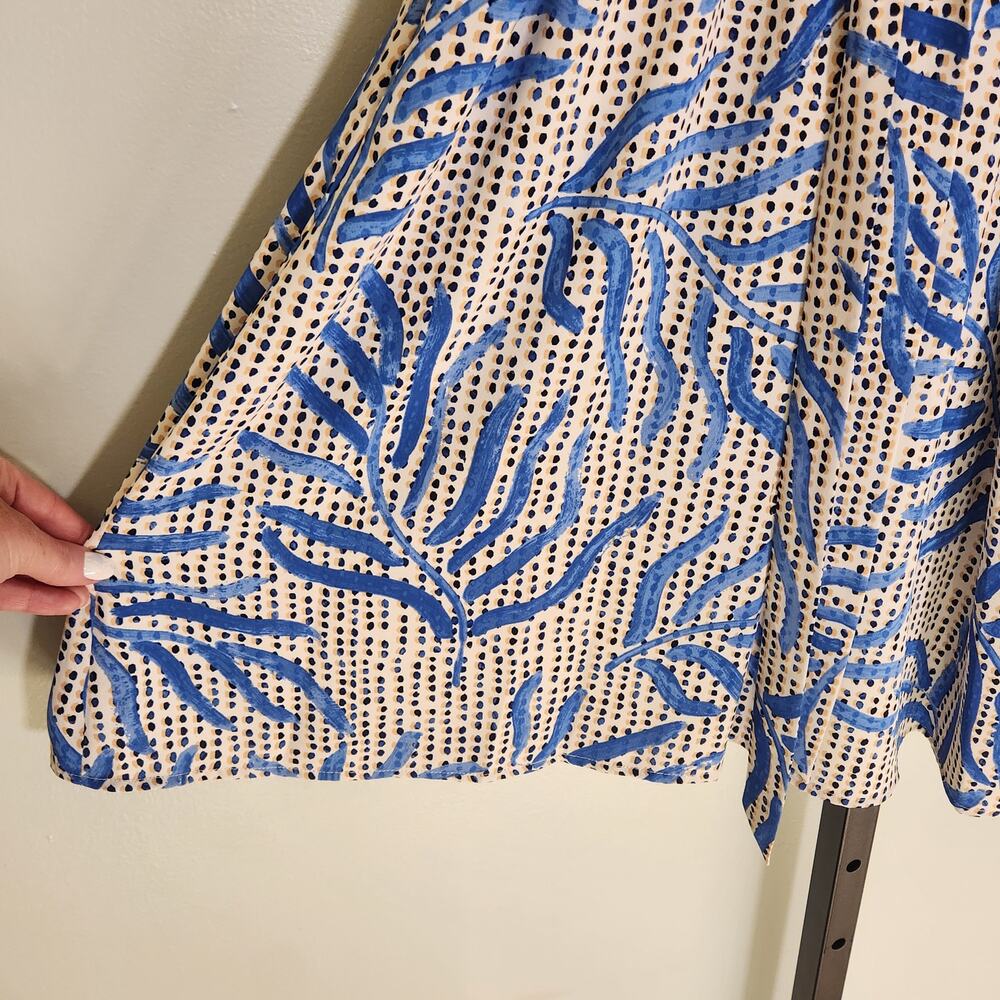 NIC+ZOE NWT Blue Palm Dot Fit & Flare Dress, Size XS - Picture 9 of 13